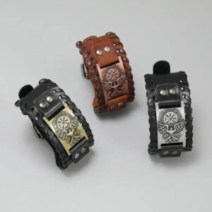 Bracelet Viking Tendance avec Boussole Runique et Oiseau Divin Viking Heritage 45154020