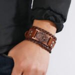 Bracelet Viking Tendance avec Boussole Runique et Oiseau Divin Viking Heritage 45154543