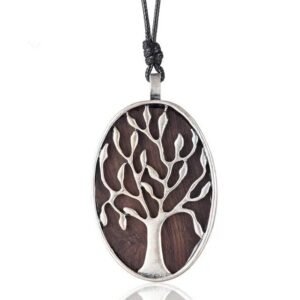 Collier Arbre de Vie Sacré Alliage Zinc Bois — Viking Valhalla