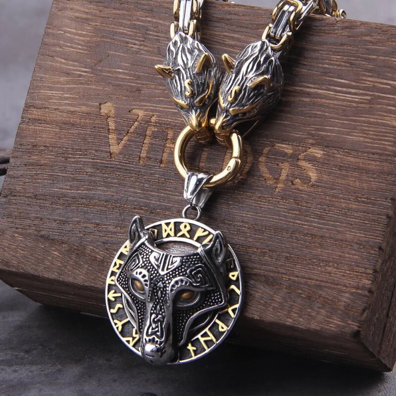 Collier Fenrir Or et Argent Viking Heritage 45066389