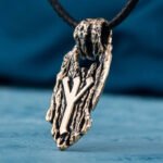 Collier Rune Algiz Bronze Massif Viking Heritage 45026311
