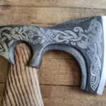 Hache Viking Dragon Fafnir Acier D2