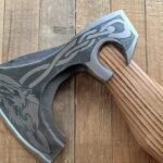 Hache Viking Loup Guerrier Scandinave