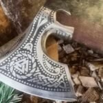 Hache Viking Valknut Acier Odin
