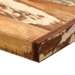 Table de ferme bois massif 180 cm – Bois de récupération, pieds acier